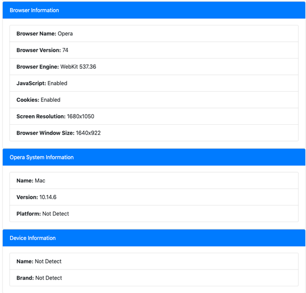 Browser Information